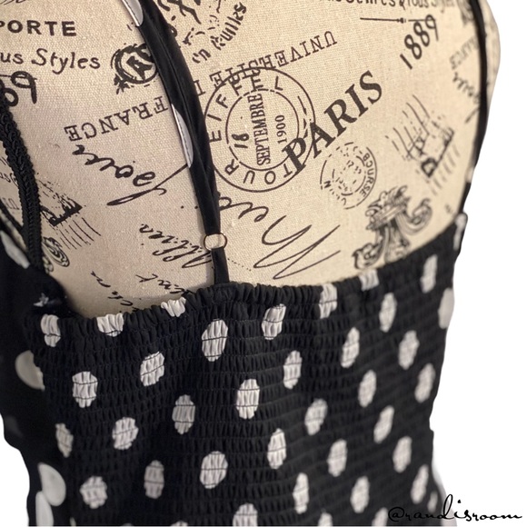 EUC No Boundaries Women’s Sleeveless Polka-Dot Ruffled Mini Dress Sz XL (15-17) - Picture 7 of 13